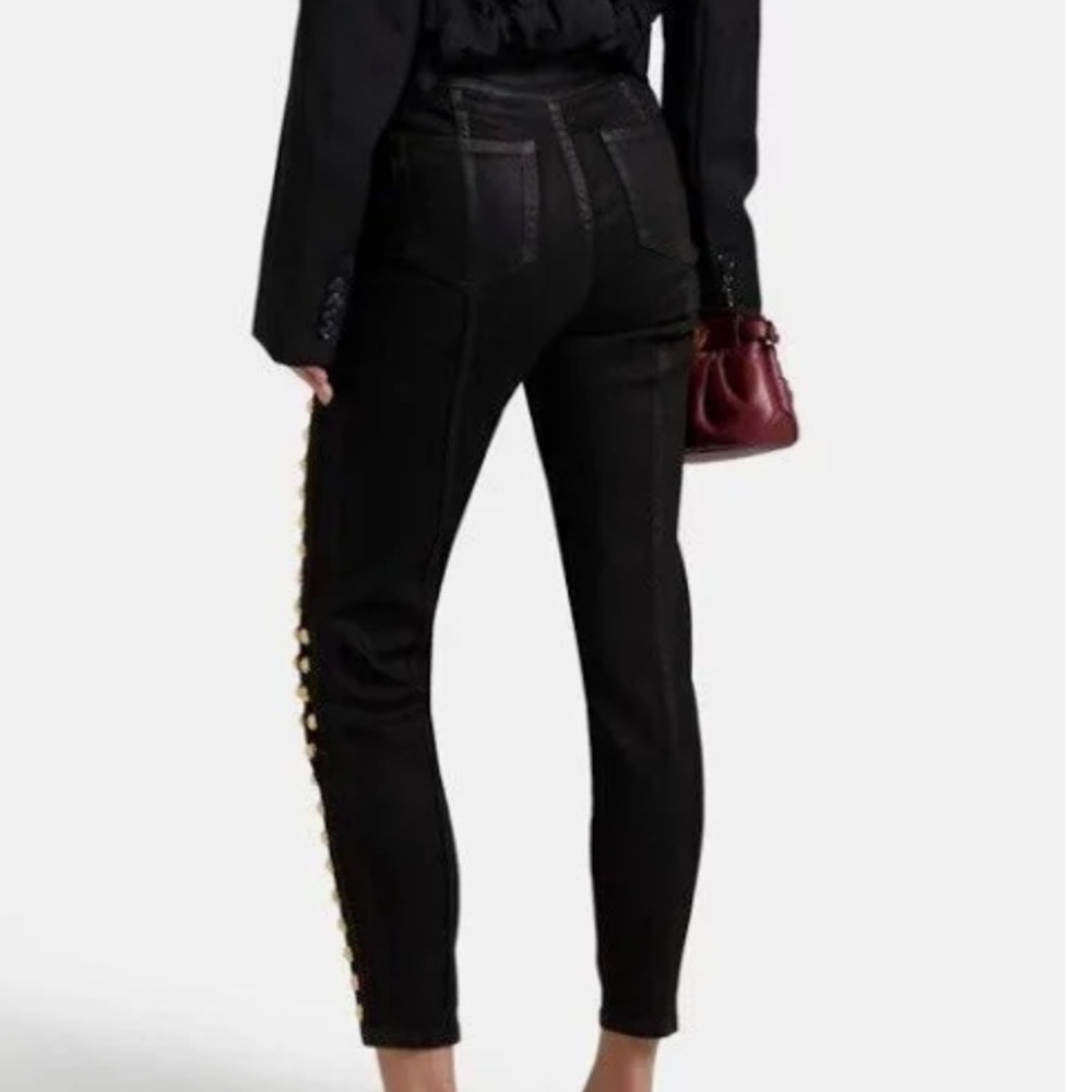 nwt $3500 GUCCI Coated Studded Embellished Jeans - Picture 2 of 9